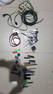 Razia Kamar Napi, Petugas Temukan Sejumlah Sajam