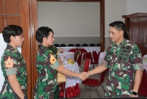 Danrem 083/BDJ Terima Kunjungan 15 Taruni Akademi Militer Tingkat IV