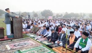Korem 083/BDJ Gelar Solat Ied Bersama Dilapangan Brawijaya Rampal
