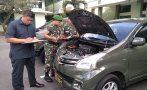 Korem 083/Bdj Gelar Pemeriksaan Kendaraan Dinas dan Pribadi Anggota