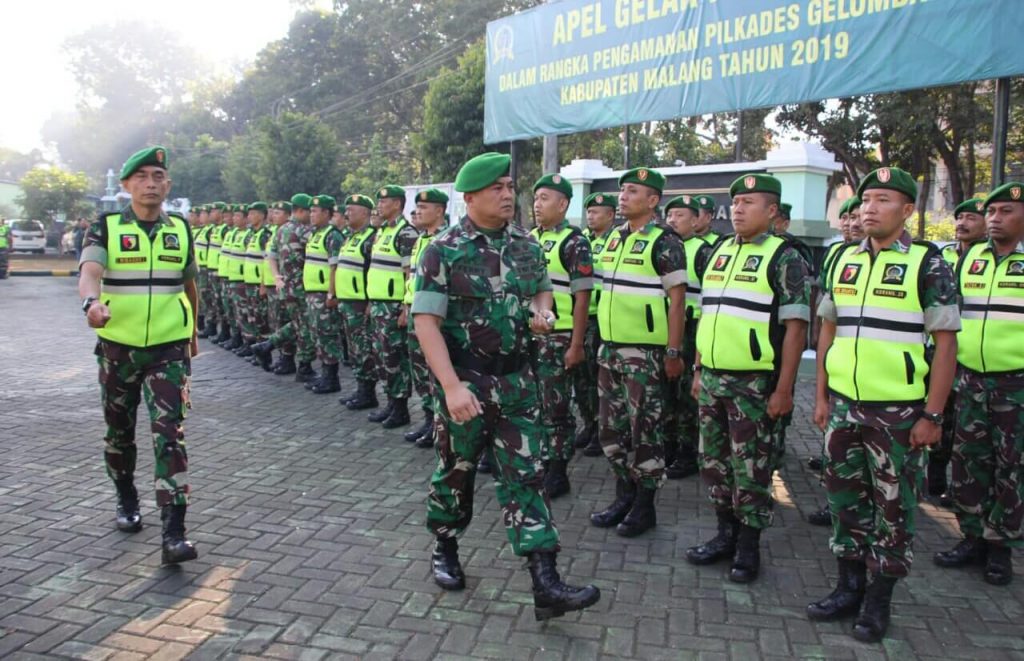 Dandim 0818 Pimpin Apel Gelar Pengamanan Pilkades Kabupaten Malang