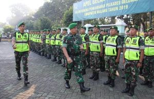 Dandim 0818 Pimpin Apel Gelar Pengamanan Pilkades Kabupaten Malang