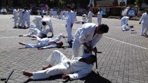 Sebanyak 107 Anggota Polres Malang Ikut Latihan Beladiri Polri