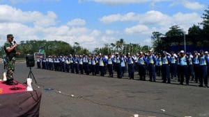 Kodim 0818 Beri Pelatihan PBB 620 Pelajar SMPN 3 Kepanjen
