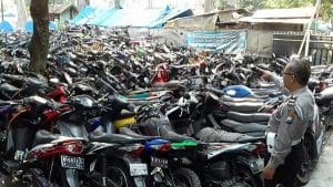 Ratusan BB Laka Tilang Milik Kajari Malang Ngendon di Unit Tilang