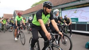 Danrem 083/BDJ Gowes Bersama Forpimda Dalam HUT ke 47 Rindam V /BRW