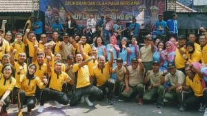 HUT ke 64 Polantas Polres Malang Kota Ajak TNI Jalan Sehat Bersama