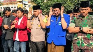 Kapolres Malang Kota Solat Ghaib Bersama Kader IMM dan PMII Cabang Malang