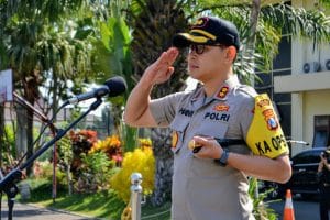 Polres Batu Gelar Pasukan Gabungan  Jelang Pelantikan Presiden dan Wakil Presiden