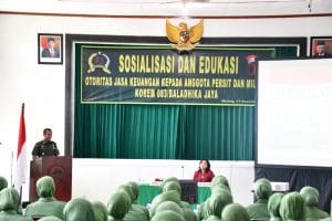 Korem 083/BDJ Gandeng OJK Malang Gelar Sosialisasi  Edukasi Perlindungan Konsumen