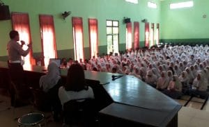 Ratusan Pelajar SMAN 1 Kepanjen Dapat Sosialisasi Keselamatan Berlalu lintas