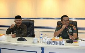 Danrem 083/ Pimpin Rakor Penanggulangan Bencana Alam Hidrometeorologi