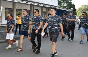 Danrem 083/BDJ  Jalan Sehat Diantara Perwira Jajaran Lanal Malang