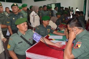 Tingkatkan Kesehatan Korem 083/BDJ Gelar Rikkes Prajurit dan ASN