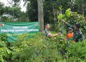 Koramil 0818/29 Dau Galakan Program Penghijauan Bersama Gapoktan Desa Mulyoagung