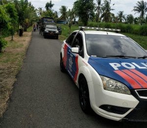 Satlantas Polres Batu Kawal Logistik Pusdikarh Kota Batu Dari Lumajang