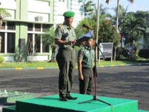 Danramil 05 Kepanjen Bacakan Amanat Dandim 0818 Kab Maang- Batu