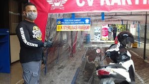 Ranmor Cek Fisik Samsat Malang Kota, Wajib Masuk Bilik Sterilisasi Disinfektan