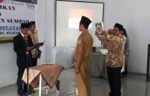 Danramil 0818/18 Bululawang Hadiri Pelantikan Perangkat Desa Sempalwadak