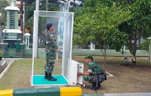 Tangkal Penyebaran Covid-19, Kodim 0818 Pasang Bilik Sico Covid-19