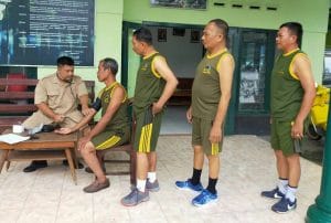 Koramil 0818/13 Kalipare Gelar Cek Kesehatan Anggota