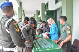 Korem 083/BDJ Gelar Tes Urine dan Sosialisasi P4GN