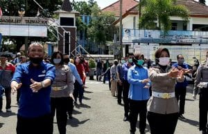 Sunbathing,Dijadikan Satlantas Polres Malang Giat Rutin Sebelum Beraktivitas