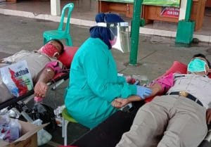 Akibat Eskalasi Pandemi Covid-19, Polres Malang Gelar Donor Darah