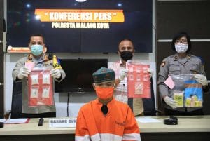 Polresta Malang Kota Amankan Kurir Narkoba Sabu dan Ekstasi