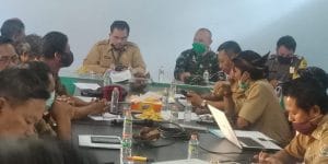 Koramil 0818/29 Dau Gelar Rakor Bantuan Sembako Covid-19