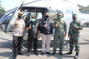 Dandim 0818  Bersama Forpimda Kabupaten Malang Laksanakan Patroli Udara