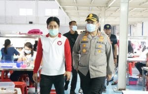 Kapolres Malang Tinjau Kawasan Physical Distancing PT Audi Jaya Bio Walet