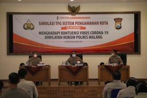Kapolres Malang Pimpin Simulasi TFG Sistem Pengamanan Kota