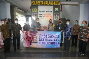 Di Tengah Pandemi Covid-19, Ribuan Kilo Beras Mengalir Ke Polresta Malang Kota