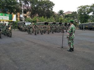Pengamanan PSBB Malang Raya, Kodim 0818 Dibackup 170 Personel Yonif 527 dan Yon Zipur 5