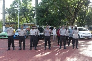 Putus Penyebaran Covid-19, Polres Malang Gelar Penyemprotan Disinfektan di Dua Kecamatan