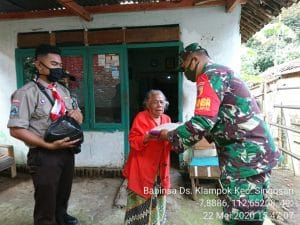 Babinsa Koramil 0818/26 Singosari Ajak Generasi Muda Tumbuhkan Kepedulian Ditengah Pandemi Covid-19