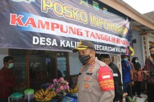 Kapolres Malang Apresiasi Adanya Posko Informasi Covid-19 di Kampung Tangguh Desa Kalirejo