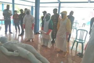Koramil 0818/30 Tirtoyudho bersama 3 Pilar Gelar Pelatihan Pemulasaraan Jenazah Covid-19
