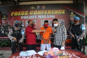 Sat Reskrim Polres Malang Gelar Press Release Kasus Persetubuhan Anak Tiri