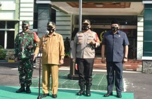 Dandim 0818 Hadiri Apel Tiga Pilar Disiplin Protokol Kesehatan