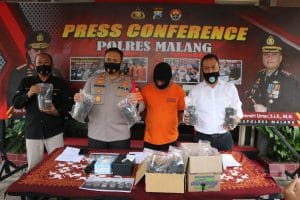 Polres Malang, Amankan  Pemilik 17 Pohon Ganja  Warga Kabupaten Malang