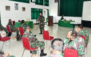 Korem 083/Bdj Gelar Briefing Kesiapan  Lat Posko I Kodim 0818