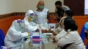 Untuk Mengetahui Kondisi Anggota, Polres Malang Gelar Rapid Test Masal