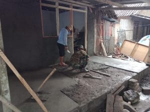 Program Rutilahu Kodim 0818 Masuki Tahap Pemlesteran Lantai