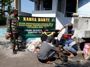 Hadapi New Normal, Koramil 0818/05 Kepanjen Pasang Wastafel Tempat Cuci Tangan