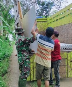 Koramil 0818/10 Pagak Kembali Terima Dropping Material Rutilahu