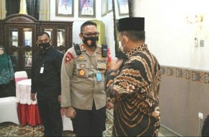 Wakapolresta Malang Kota, Sambut Kunker Mendagri Dalam Giat Launching Gerakan Sejuta Masker