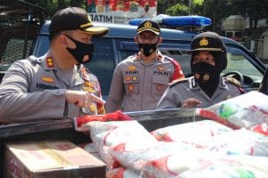 Sebanyak 10 Ton Beras Didistribusikan Polres Malang pada HUT RI ke 75