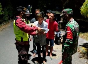 Operasi Yustisi TNI-Polri di Kecamatan Wagir Tekan Penyebaran Covid-19